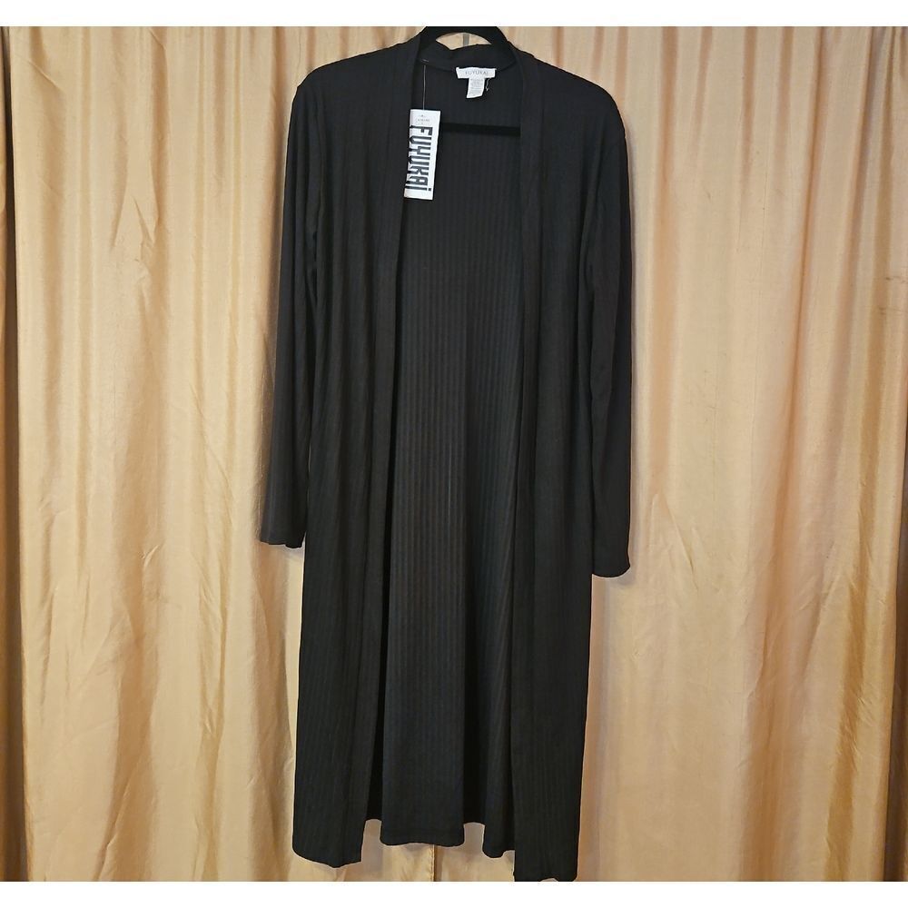 NWT Fuyukai Black Long Sleeve Open-Faced Cardigan